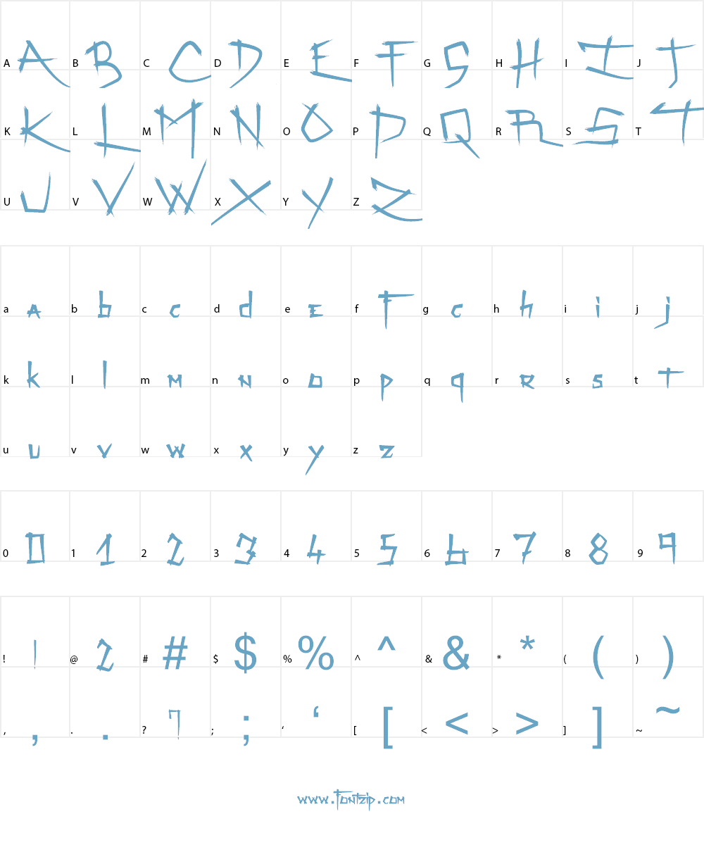 Zenzai Itacha Font Character